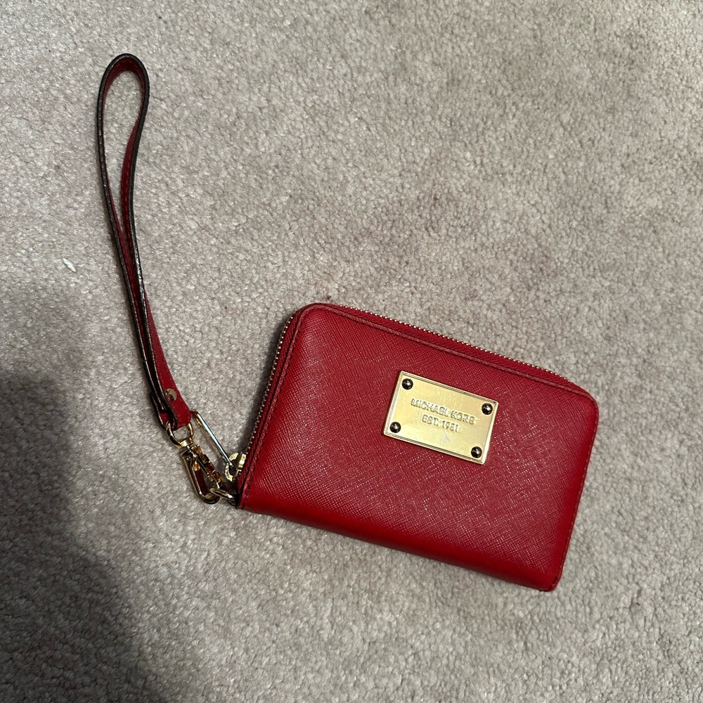 Michael Kors Scarlet Red Wristlet